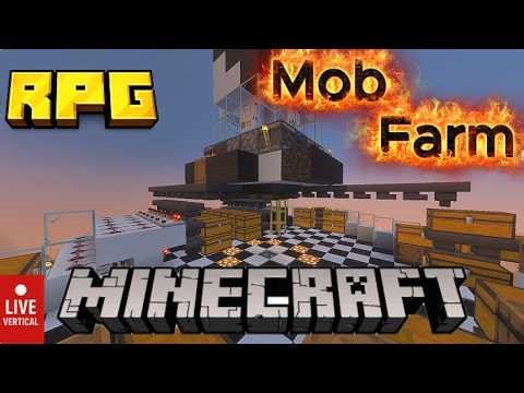 Mob farm continued on RPG Mod Minecraft Bedrock 1.26.10 | Vertical | #minecraft #RPG