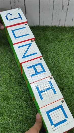 Making "JUNAID" on Rubik's cube