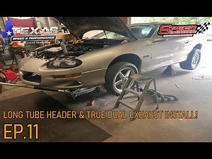 TSP LONG TUBE HEADER & SPEED ENGINEERING TRUE DUAL INSTALL ON LS1 CAMARO & SOUND! | PROJECT Z EP. 11