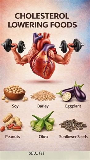 6 Foods That Naturally Lower Cholesterol ❤️ #health #healthyfood