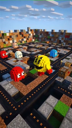 viral Minecraft Pac-Man games #DreamScreenAI #games #3dgames #pacman #minecraft #ai #gaming