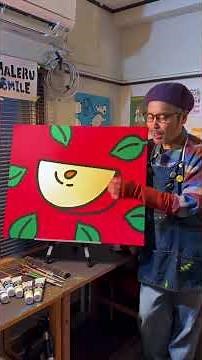 【リンゴのイラスト原画作品アート解説】 #イラスト #illustration #アート