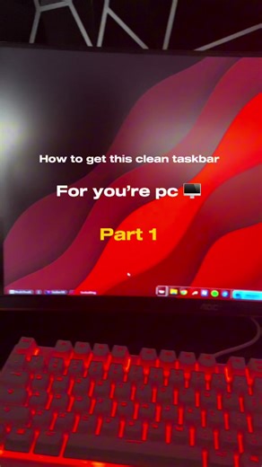 Tutorial clean taskbar 🖥️ #tutorial #techtok #clean #fyp #viral