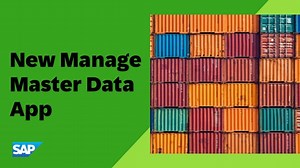 2511 New Manage Master Data App in SAP Integrated Business Planning