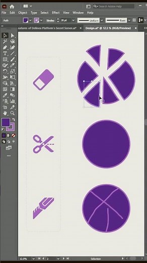 Adobe Illustrator Tips 2025 | Master Eraser, Knife & Scissors Tools in Illustrator