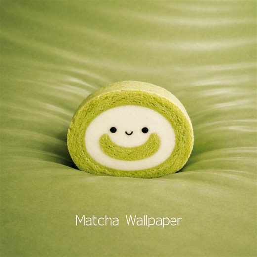Matcha Roll Cake iPhone Wallpaper - Etsy