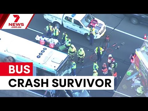 Teen describes terrifying M2 bus crash | 7NEWS