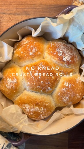 Ilhan | No Knead Crusty Bread Rolls Ingredients: 3 cups bread, strong white or plain flour 1 Tbsp yeast 1 Tsp salt 1.5 cups warm water (ensure... | Instagram