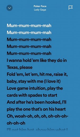 Poker Face Lyrics Song by Lady Gaga