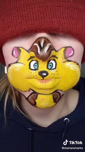 Chipmunk Face Paint Tutorial