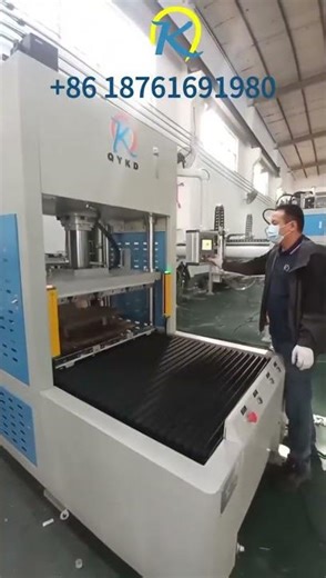 The lower-action hot press for pulp molding has completed trial operation