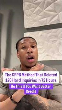 CFPB Hard Inquiry Removal Guide | 24Hours Or Less📈