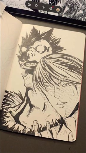 Drawing DeathNote🖤| Anime Fanart #shorts #artinfinite