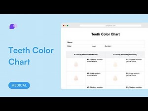 Teeth color chart
