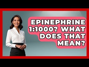 Epinephrine 1:1000? What Does That Mean? - First Response Medicine