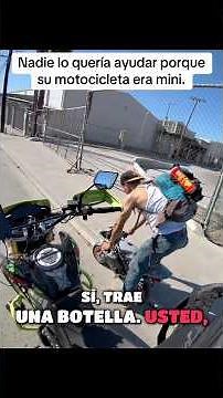 They thought it was a toy motorcycle and nobody would help the biker.