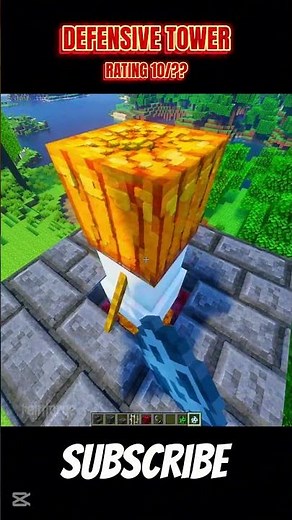 🛠️ Easy & Simple Defense Tower Tutorial in Minecraft! 🏰🔥 #Minecraft #Tutorial