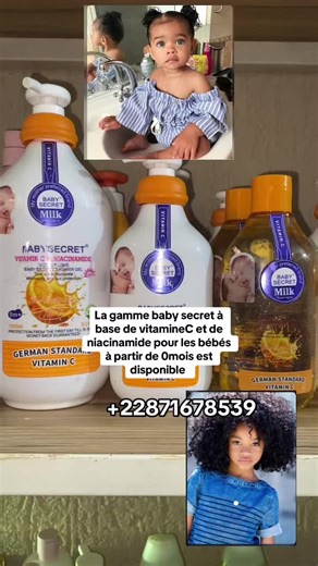 Gamme Baby Secret : Vitamine C et Niacinamide pour Bébés
