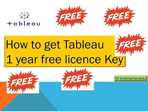 How to get Tableau 1 Year License key for free of cost