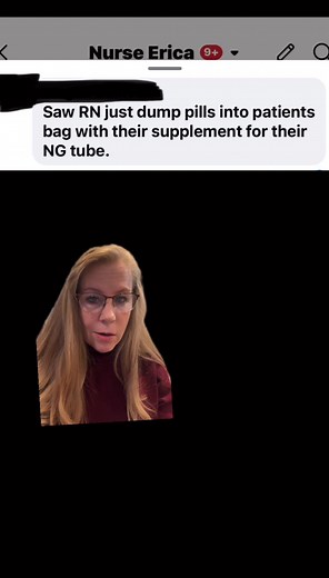 636K views · 11K reactions | Nurse gave crushed oral meds through an IV: update. Nurses Uncorked: https://podcasts.apple.com/us/podcast/nurses-uncorked-a-nursing-podcast-delivering-nursing-news/id1838830065?i=1000741289728 #update #nurse #BSN #podcast #news #thenurseerica | Nurse Erica | Facebook
