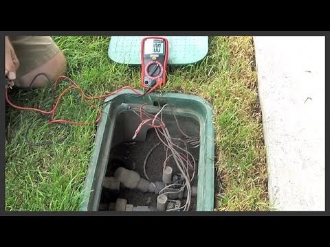 Troubleshooting: Testing power to a sprinkler valve.