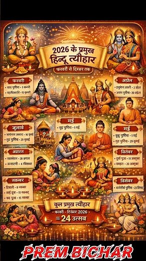 All Hindu festivals from February to December in 2026 | Complete list in one video #viral