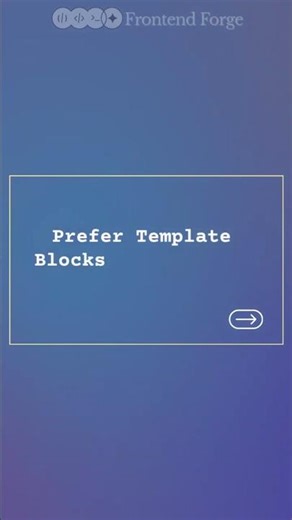 Prefer Template Block Over... | Angular Tip Of The Day | Part 3 | #shorts