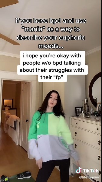 (AS SOMEONE WITH BPD) pls stop using mania as a describing word for a feeling. #fyp #bpd #mania #euphoria #foryou
