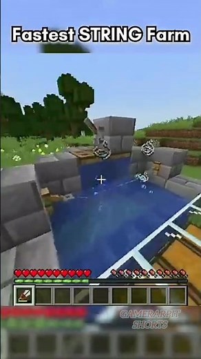 Fastest String Farm in Minecraft! Unlimited String in Minutes! 🕸️⚡#shortsfeed