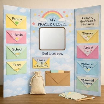 Kids Prayer Closet Kit | Parent-Guided, Child-Led Prayer Activity | Faith-Based