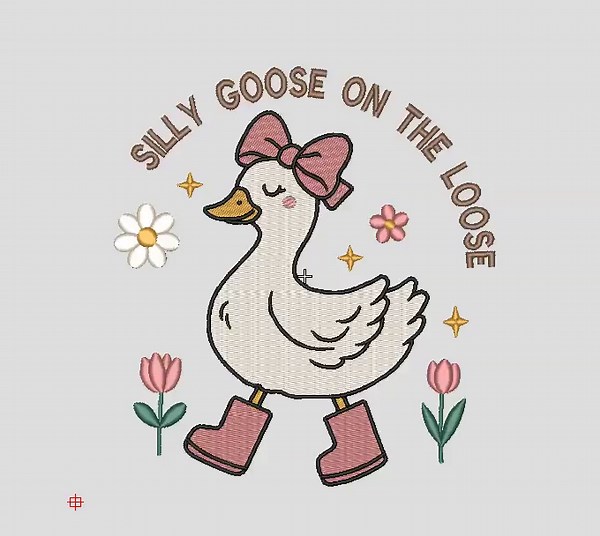 Silly Goose on the Loose Embroidery File, Farm Animal Design - Etsy