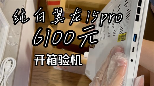 纯白4060的翼龙15pro只要6100？32g R7-8845h 超轻薄游戏本开箱验机，机械革命中最帅的机器？