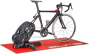 Elite Training Mat Red 180x90cm – Protective Bike Trainer Mat – Anti-Slip Floor Protection – for Indoor Cycling Setup