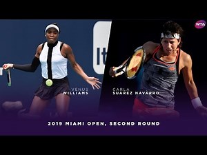 Venus Williams vs. Carla Suarez Navarro | 2019 Miami Open Second Round | WTA Highlights