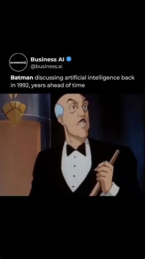 AI • Artificial Intelligence • Tech on Instagram: "Batman was talking about artificial intelligence all the way back in 1992 and it feels unreal how accurate it sounds today 🤯 In this scene, AI is described as the missing link between computers and human thought. Machines that can think, process information far faster than humans, and still make intuitive leaps once reserved for the greatest minds. At the time, it sounded like pure science fiction. Decades later, we are watching many of these i