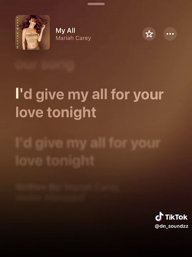 My All - Mariah Carey Lyrics and Full Song
