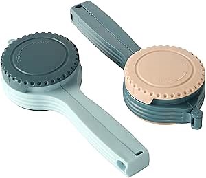 Food Clip Set with Pour Spout, 2PCS Food Bag Sealing Clip, Durable Plastic Clips for Food Storage, Food Reusable Plastic Cap Sealer Clips for Snack
