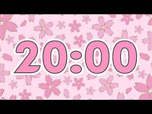 🌸 20 Minute Timer With Relaxing Lofi Music, Alarm & Cherry Blossoms | 4K Countdown