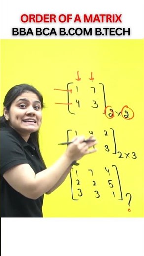😎How to find the order of a Matrix#bcamaths#bbamaths#bcommaaths#btech#dreammaths