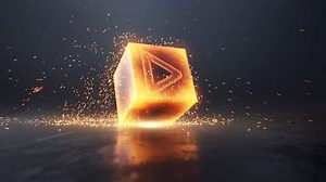 Blazing Cube Logo (7 Second Version) | Renderforest