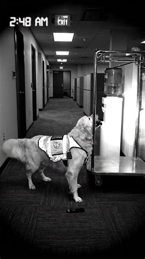 Golden Retriever Night Security Guard Catches Intruder