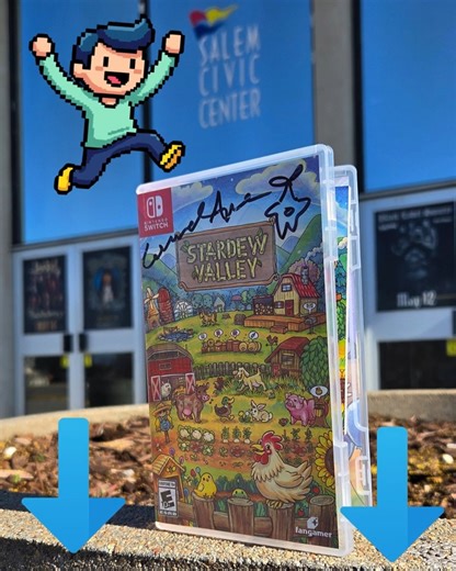 🎮Stardew Valley:Symphony of Seasons is just 2 weeks away & we have a Switch game SIGNED by Stardew Valley creator Eric Barone to giveaway!! 👍Like, share AND tag your fellow farmers who you would bring with you for your chance to win the game and a 4 pack of tickets to the March 2nd concert! 👉Must tag 3 friends and share post. Contest runs 2/16 thru 2/20. Winner will be notified via DM from Salem Civic Center Marketing. #stardewvalley #ericbarone #concernedape #salemciviccenter #tag3friends #L
