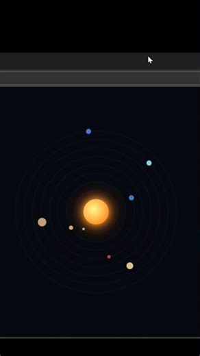 Solar system 🌑 mini project of HTML CSS JavaScript 😱#viral#coding #hack#frontendcourse #shorts#neet