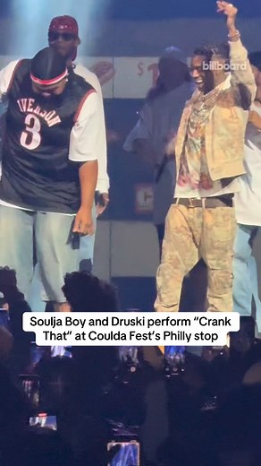 9.9K views · 268 reactions | You can’t have a Philly turn-up without a classic  Soulja Boy popped out during Druski’s Coulda Fest stop in Philly, and the two shut it down with an iconic performance of “Crank That.” The crowd LOST it. | Billboard Hip-Hop | Facebook