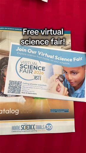 Some free homeschool fun! A free virtual science fair @Home Science Tools! I think this is a great opportunity for your homeschool!! 🧪 🧬 ⭐️ #homeeducation #homeschool #homeschooling #science #homeschoolers