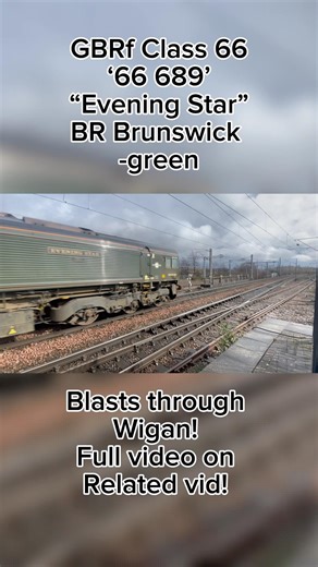 BR Brunswick Green “Evening Star” GBRf Class 66 (66 689) blasts out of Wigan! | WCML | 28/02/2026