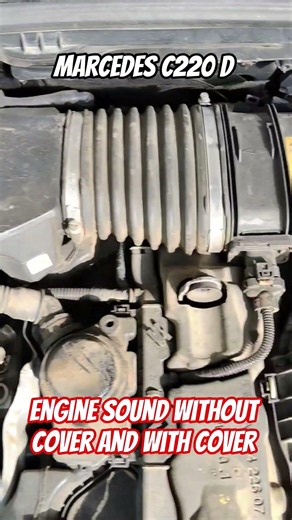 mercedes c class C220 D engine sound diagnos without cover and with cover during PDI (pre delivery)