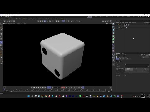 🎲 Model A "Dice" in Cinema 4D - Use Bevel to Make the Edges Smoother.