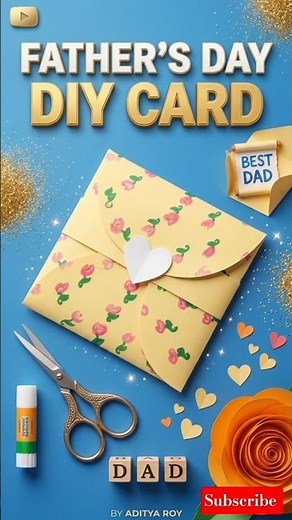 diy father's day card😨😱#shortsfeed #viralshorts #fathersday #diy