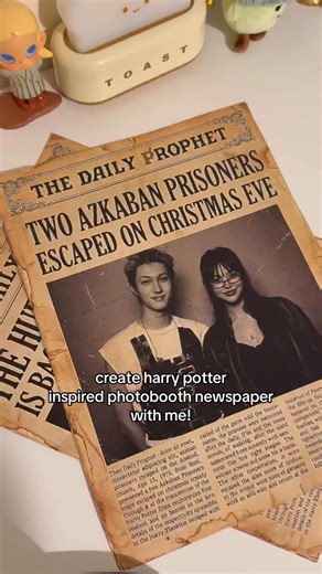 moonsolstice designs on Instagram: "this is lowkey very cute #lovart #harrypotter #print #tutorial #scrapbook #martincortis #martin #edit #diy #craft #newspaper #scrapbook"